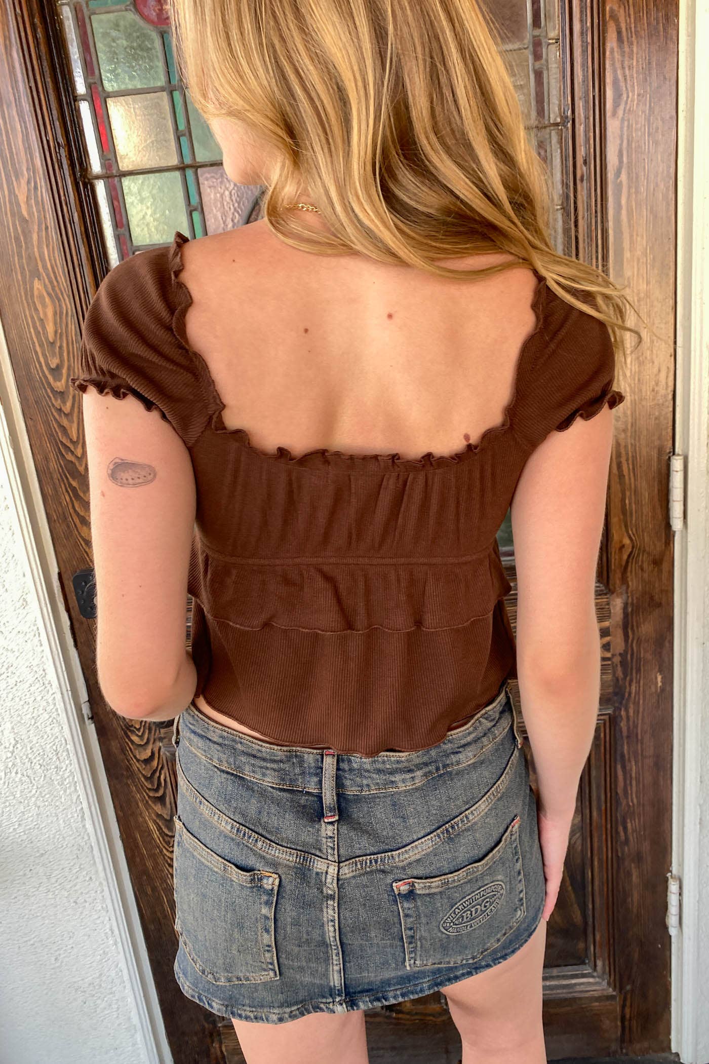 rosy crop top