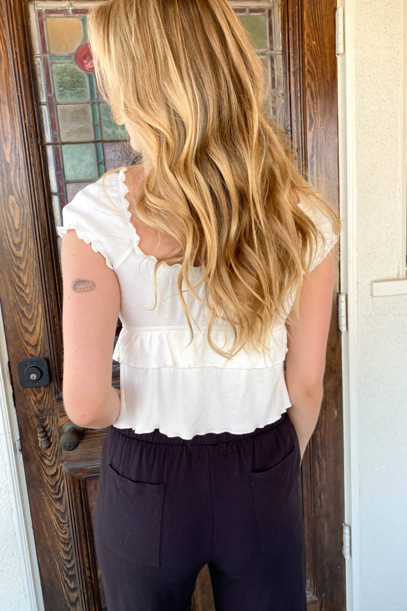rosy crop top